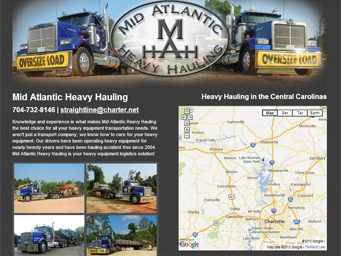 Mid Atlantic Heavy Hauling Web Site